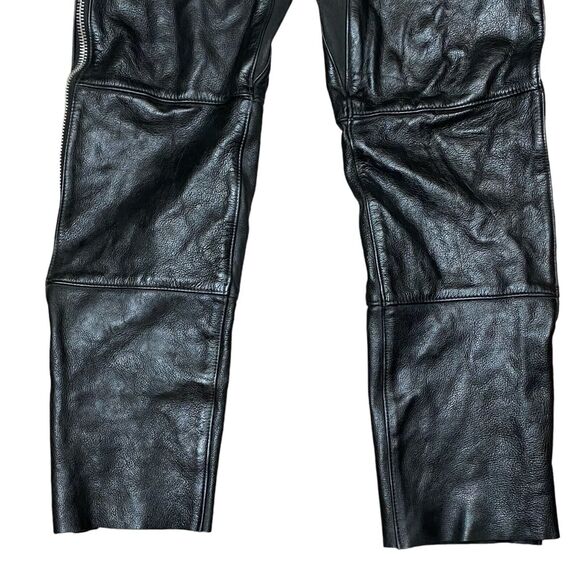 Harley Davidson WOMEN'S BLACK LEATHER RIDING CHAPS  medium - Picture 4 of 11